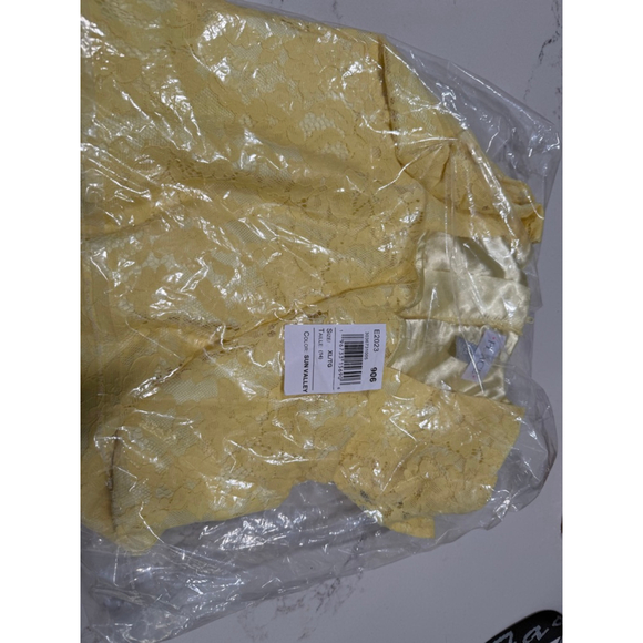 NEW The Children's Place Yellow Lace Girls Short Sleeve Easter Dress 14 $50 - Picture 5 of 9